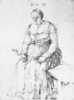 1514 sitzende Frau (Feder 301K)