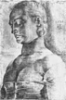 1521 Brustbild einer Frau mit geschlossenen Augen (hl. Apollonia (Kreide 417K)